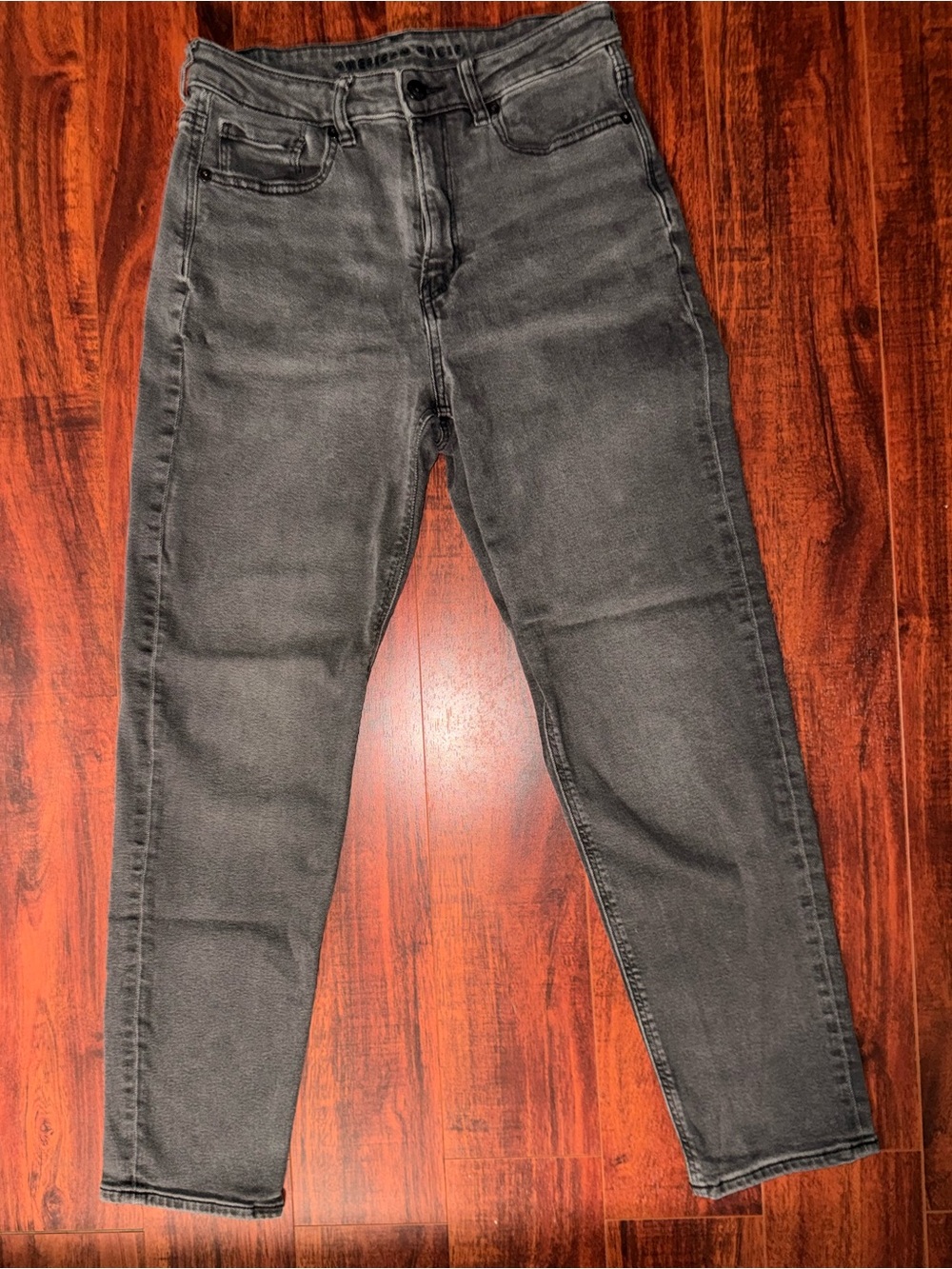 AE Stretch Black Mom Jeans